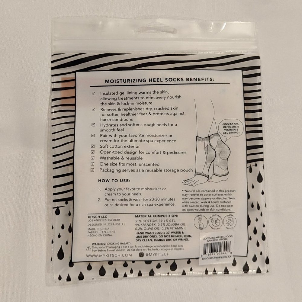 NWT Kitsch Moisturizing Spa Heel Socks - Picture 5 of 9